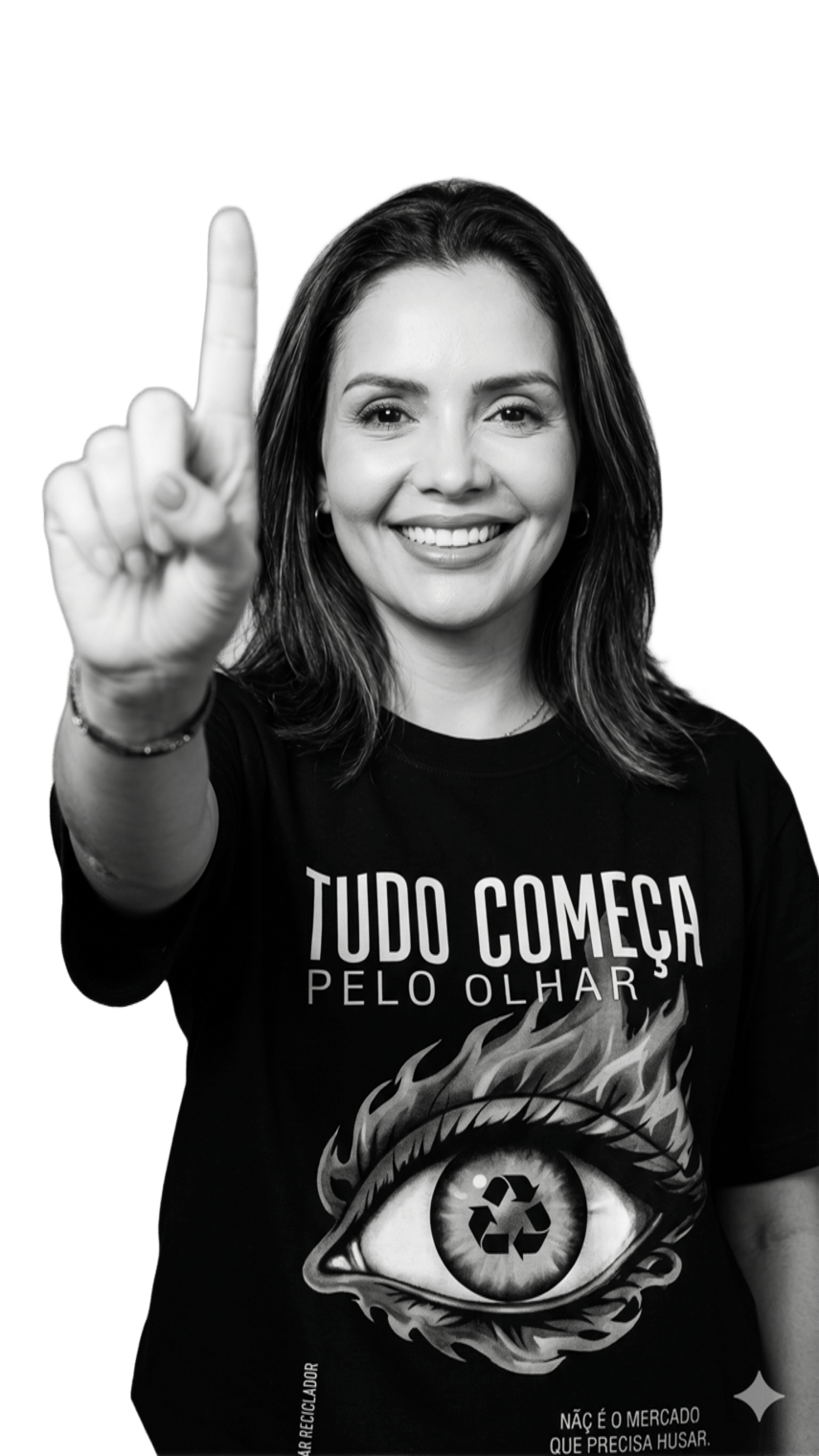 Priscilla, fundadora da Olhar Reciclador